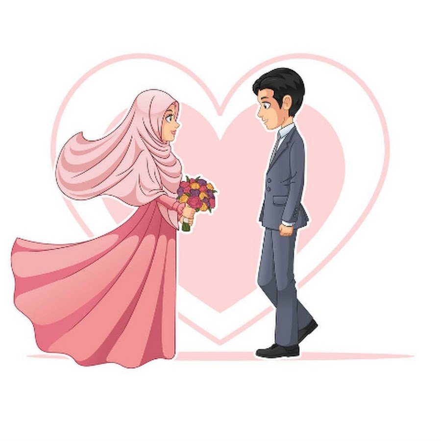 Жених невеста мусульмане вектор