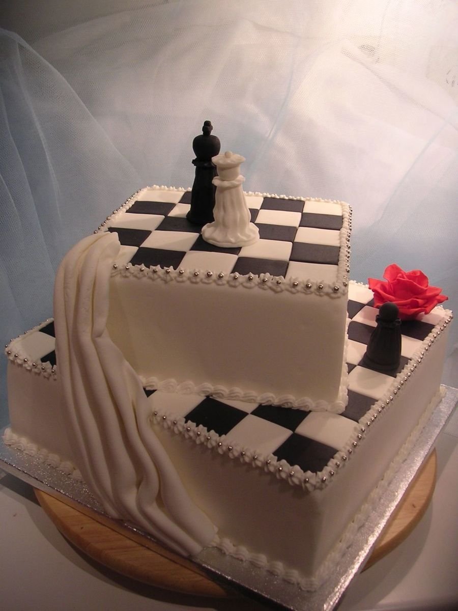 Бисквитный торт шахматы