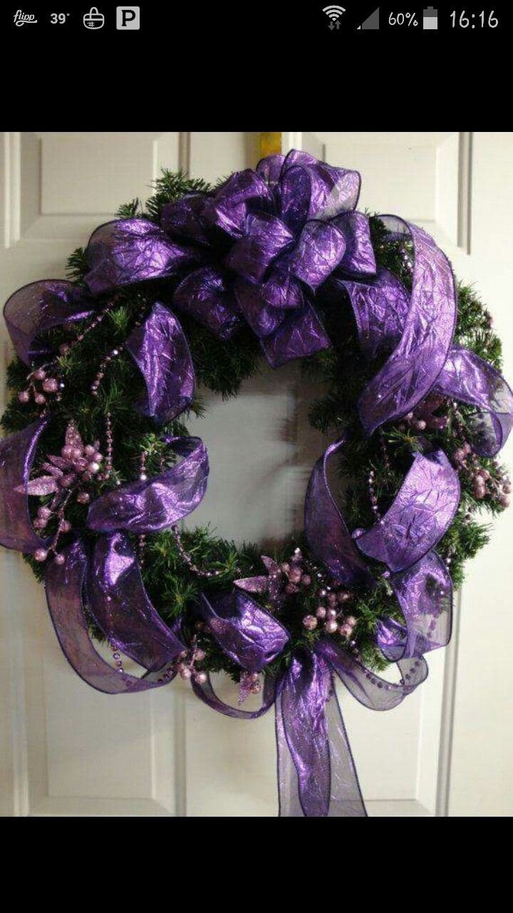 Рождественские венки фиолетовый