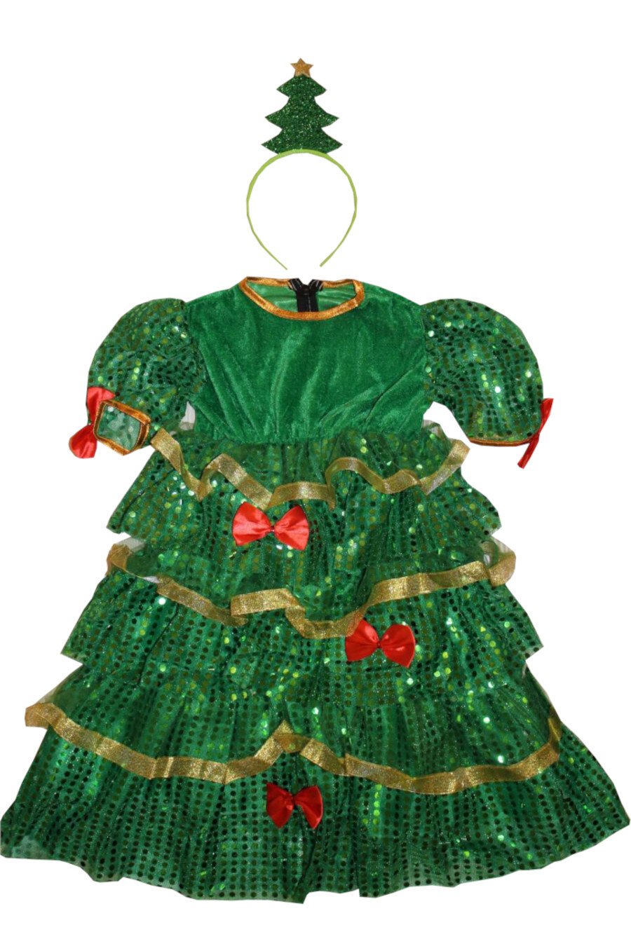 Новогодний костюм елка для девочки