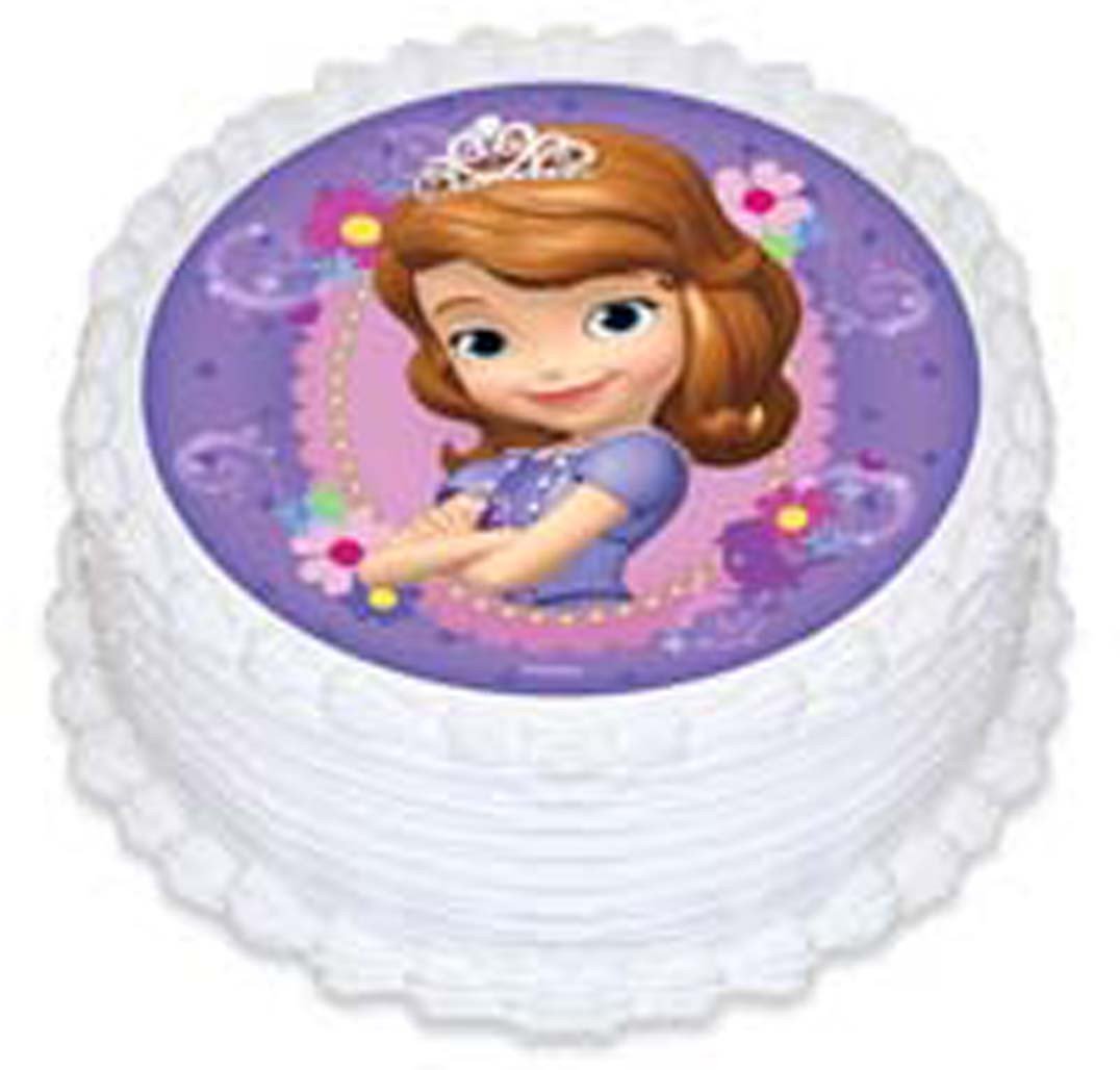 Сахарная бумага с днем рождения. Торт с принцессами. Вафельная картинка на торт.