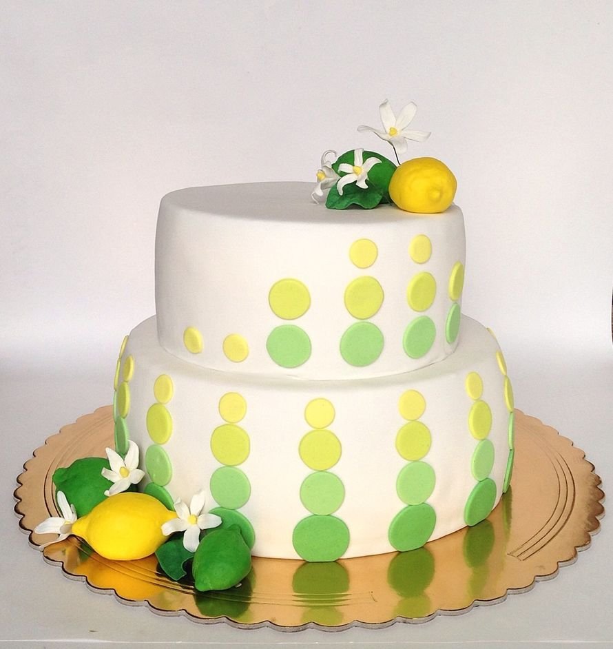 Желто зеленый торт