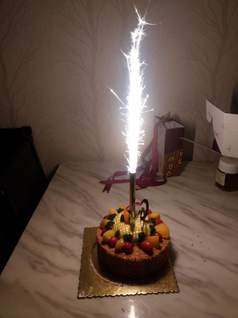 Свеча фонтан для торта