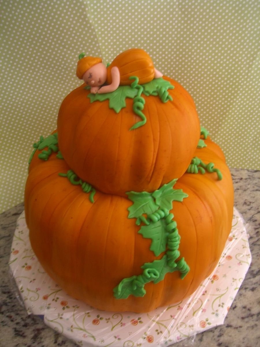 Торт тыква на Хэллоуин своими руками