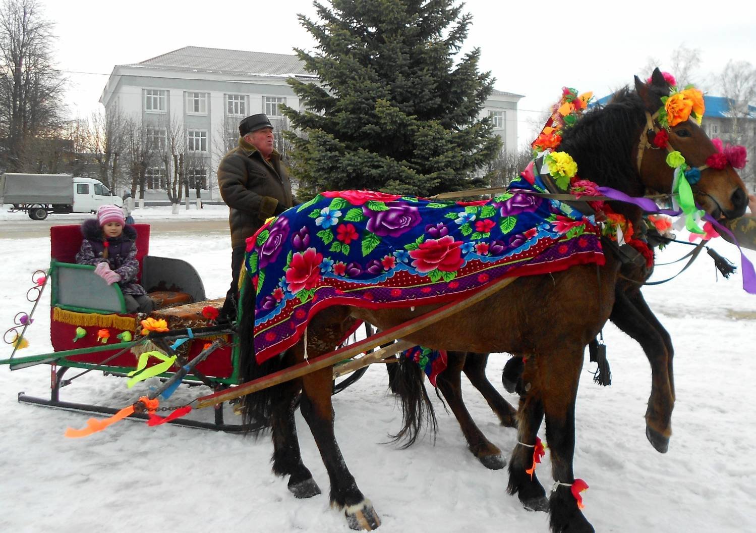 Масленица катание на лошадях