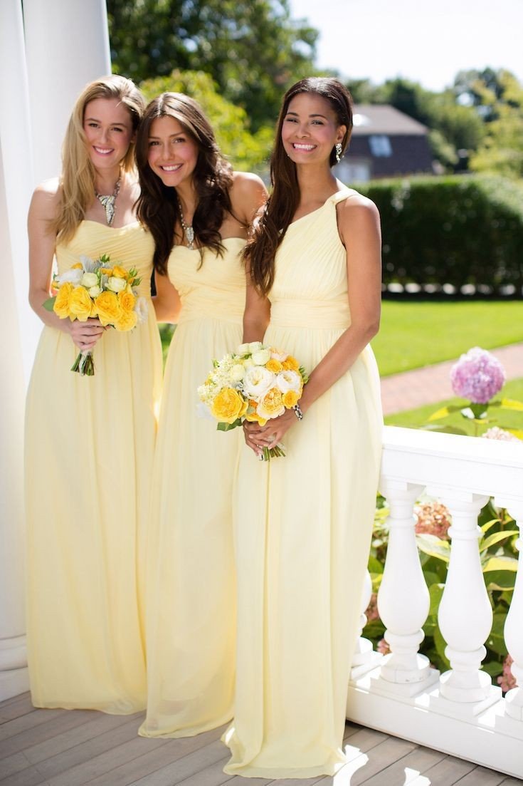 Желтое платье на свадьбу