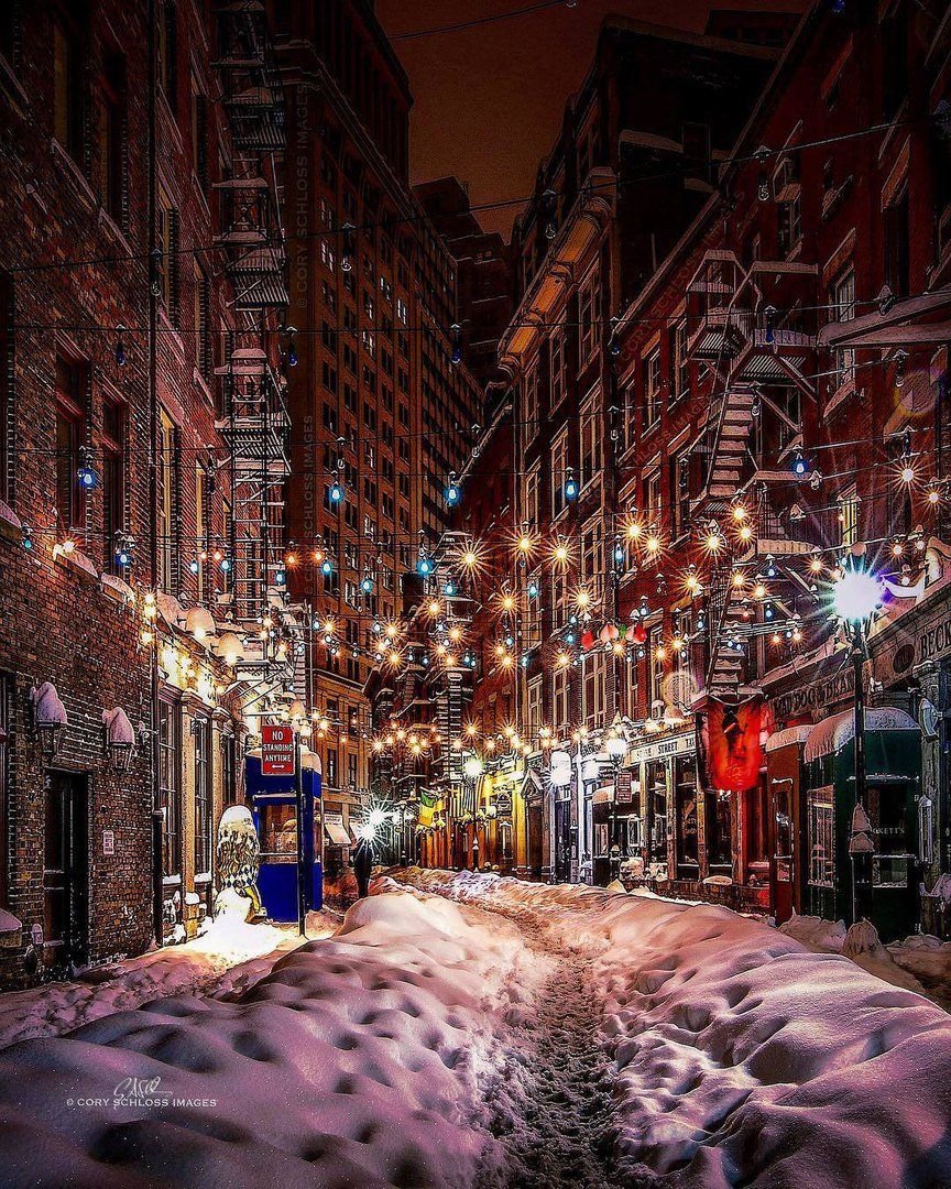 Нью Йорк зимний Манхэттен