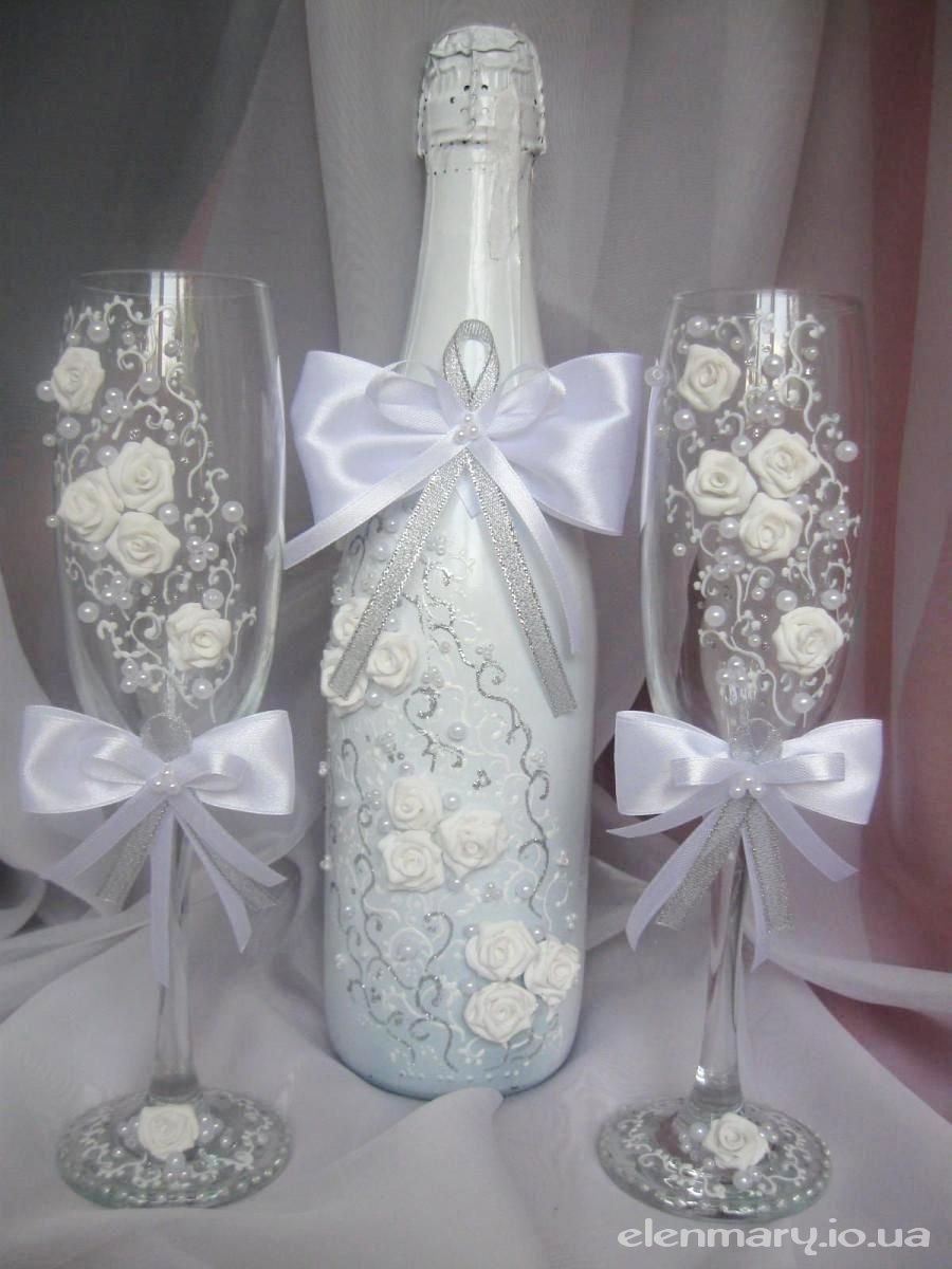 Свадебные наборы бутылки бокалы и свечи