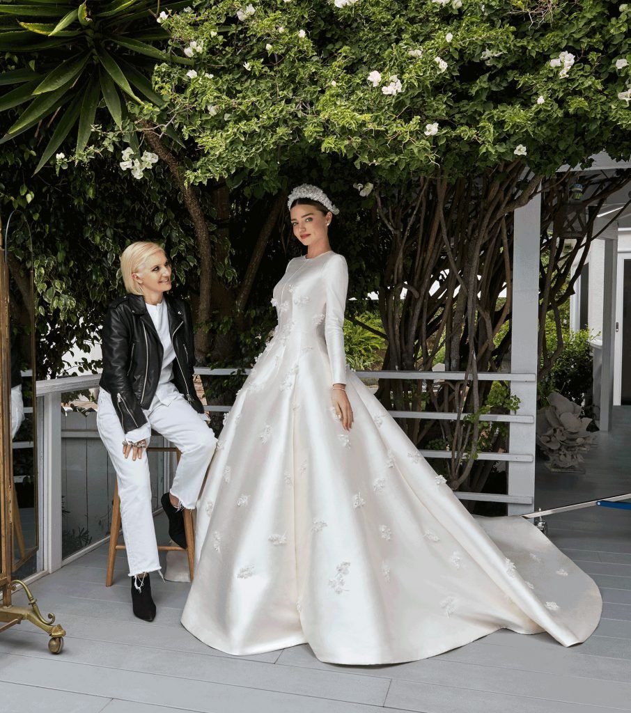 Миранда Керр свадебное платье Dior
