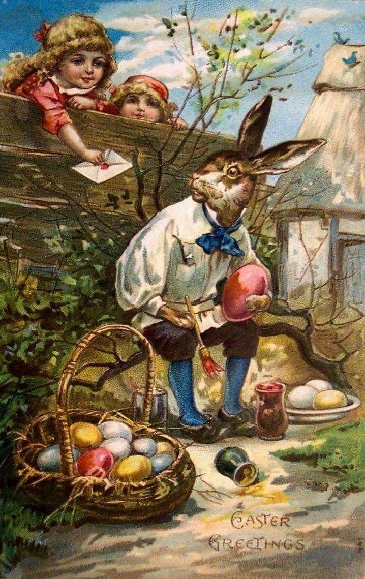A Happy Easter Винтажные открытки