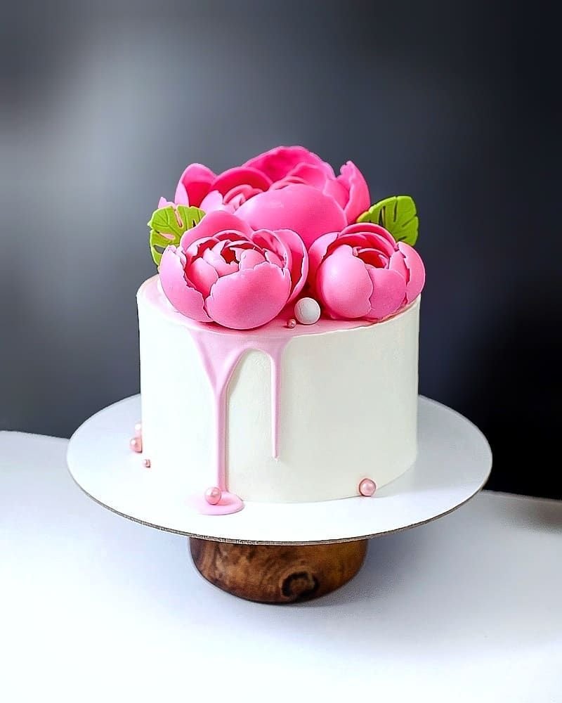 Милый тортик с цветочками