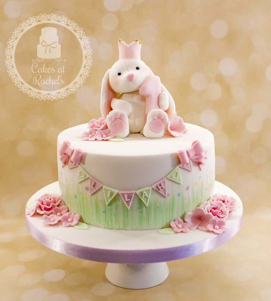 Тортик для девочки с кроликом