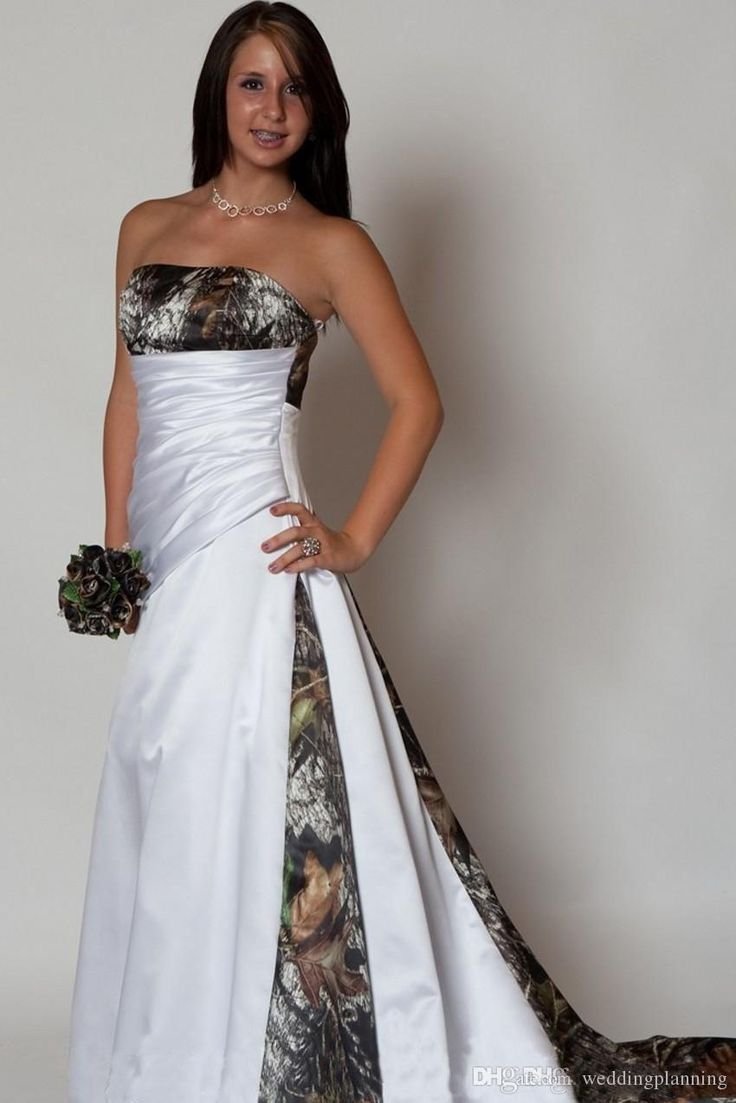 Камуфляжное платье на свадьбу