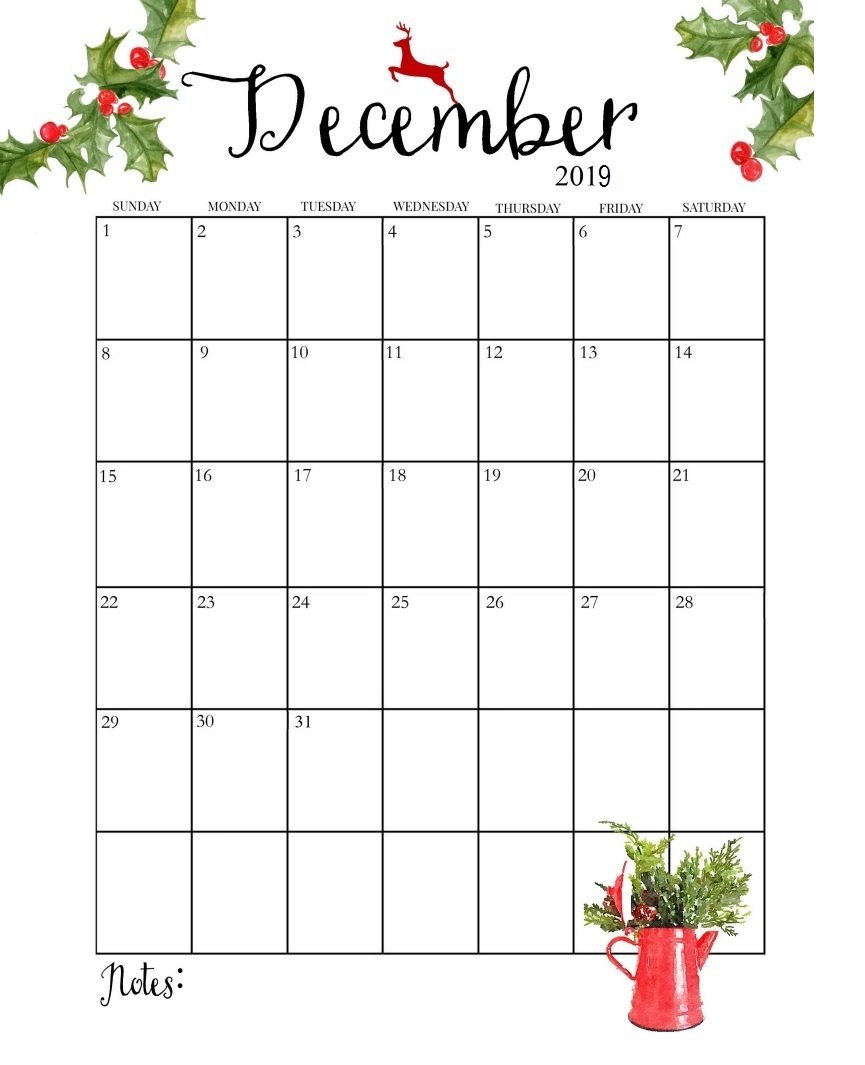 Календарь декабрь шаблон
