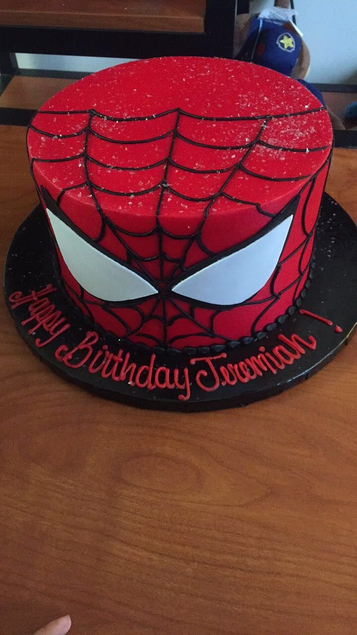 Торт человек паук без мастики 4 года для мальчика