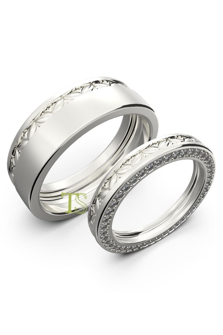 Венчальные кольца белое золото
