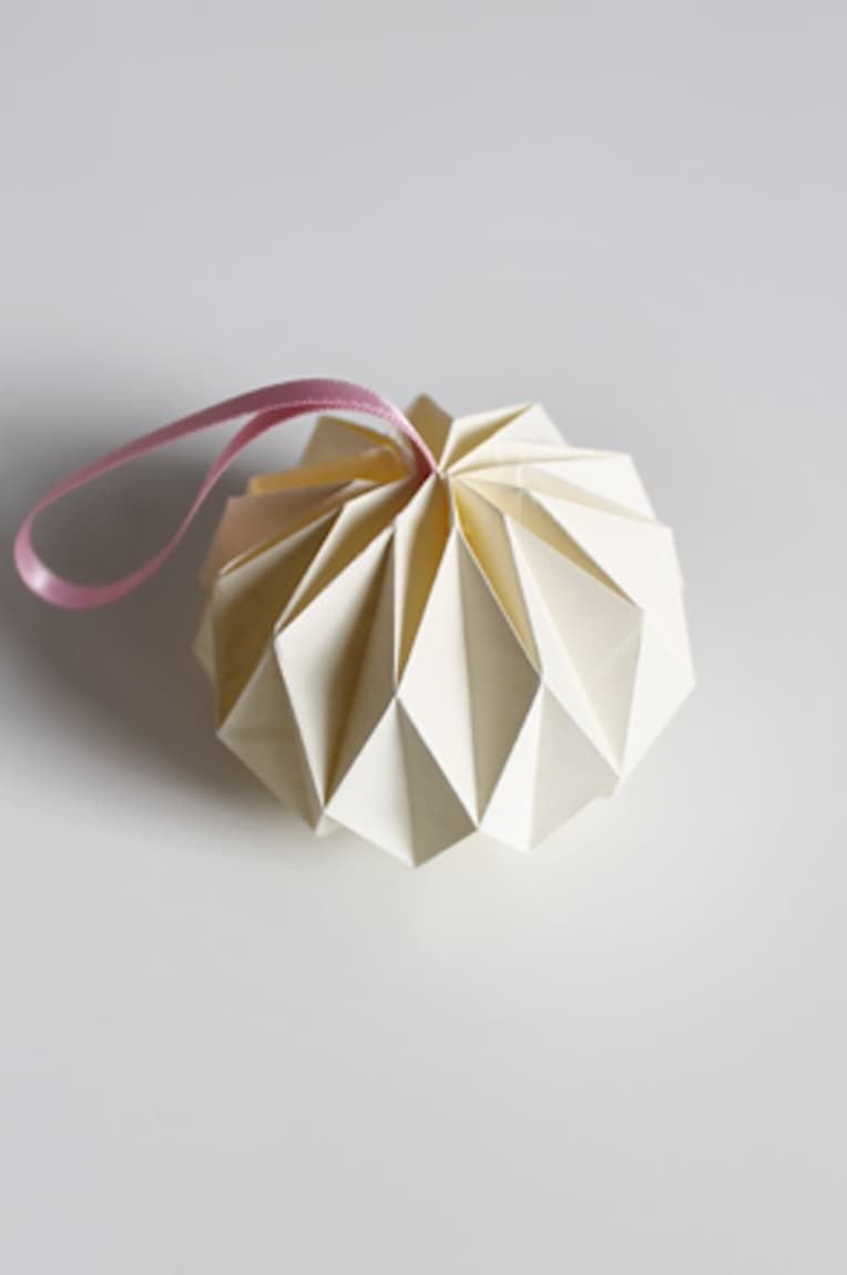 Оригами шар на елку