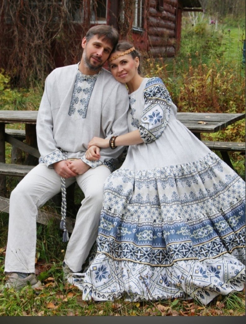 Свадебный наряд в русском стиле