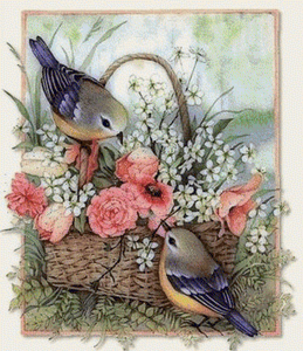 Доброе утро ретро картинки весенние. Открытки с птичками. Старые открытки с птичкой. Старинные открытки с птицами.