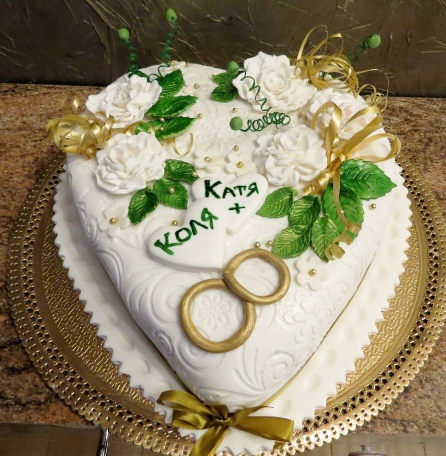 Торт на золотую свадьбу