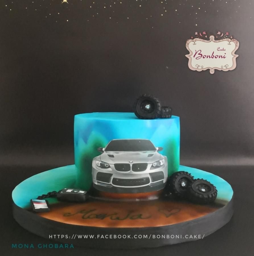Мужской торт с машиной