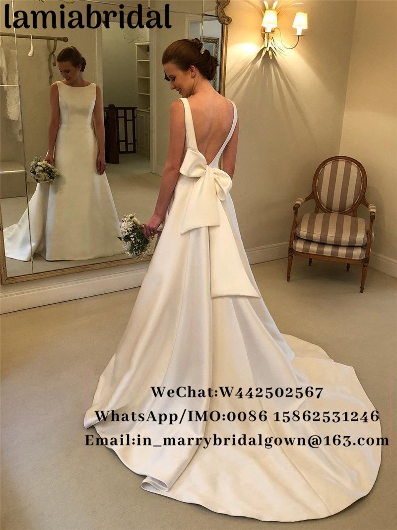 Свадебное платье с открытой спиной