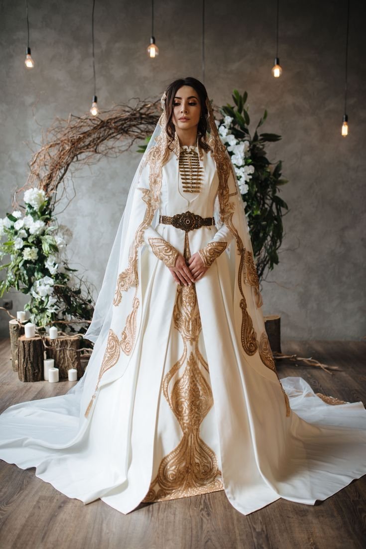 Татарское свадебное платье национальное - 68 фото