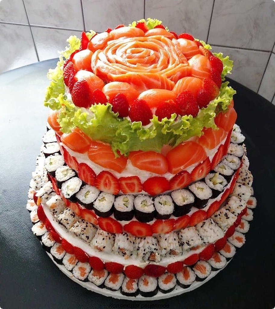 Торт в стиле суши
