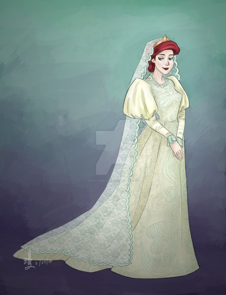 Принцесса Ариель в платье свадебном