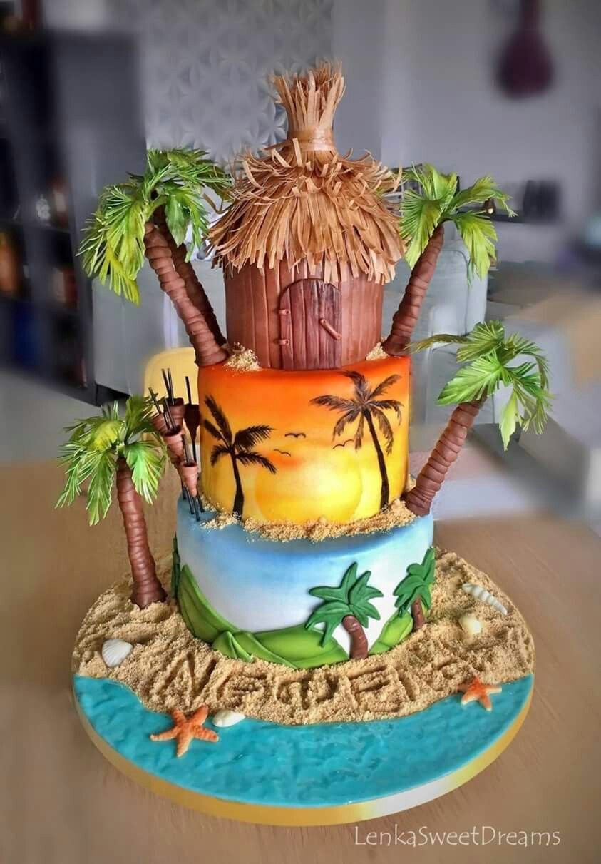Торт с пальмами