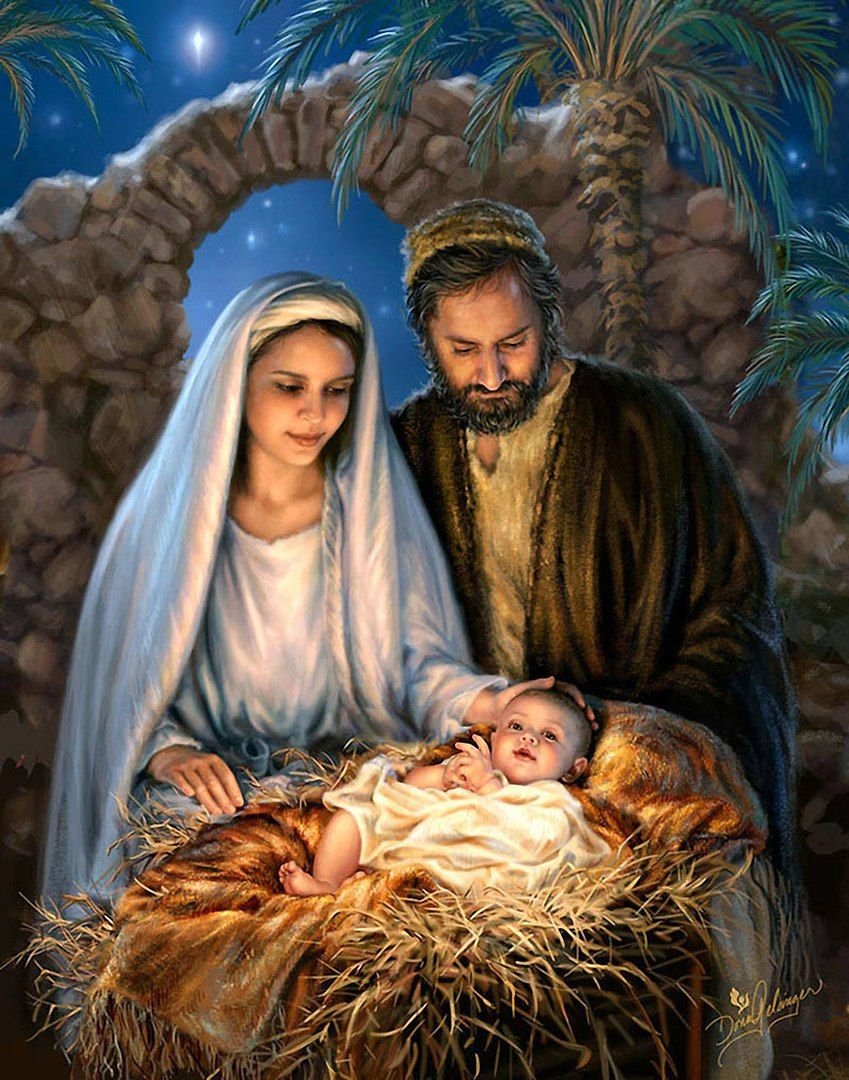 Мария Иосиф и младенец Иисус