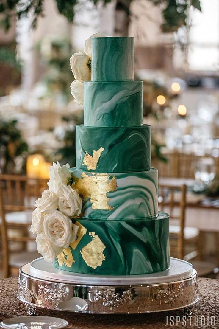 Свадебный торт изумруд