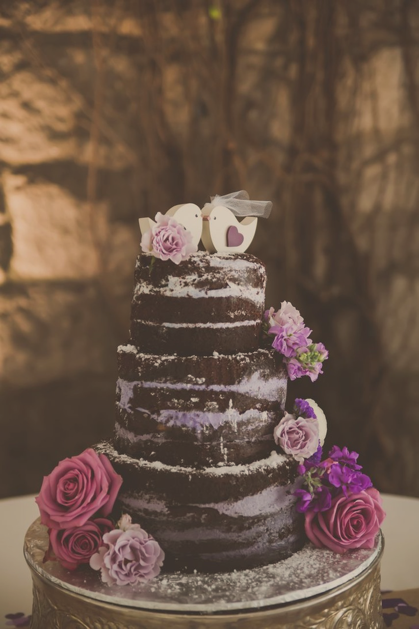 Лавандовый торт на свадьбу