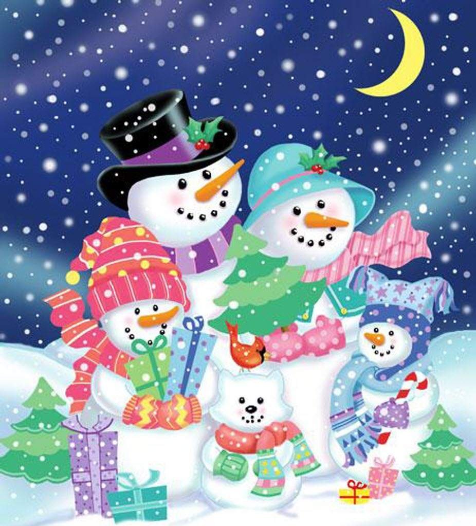 Детские новогодние рисунки. Новогодний Снеговик. Семья снеговиков. Разноцветные Снеговики. Детские рисунки на новый год.