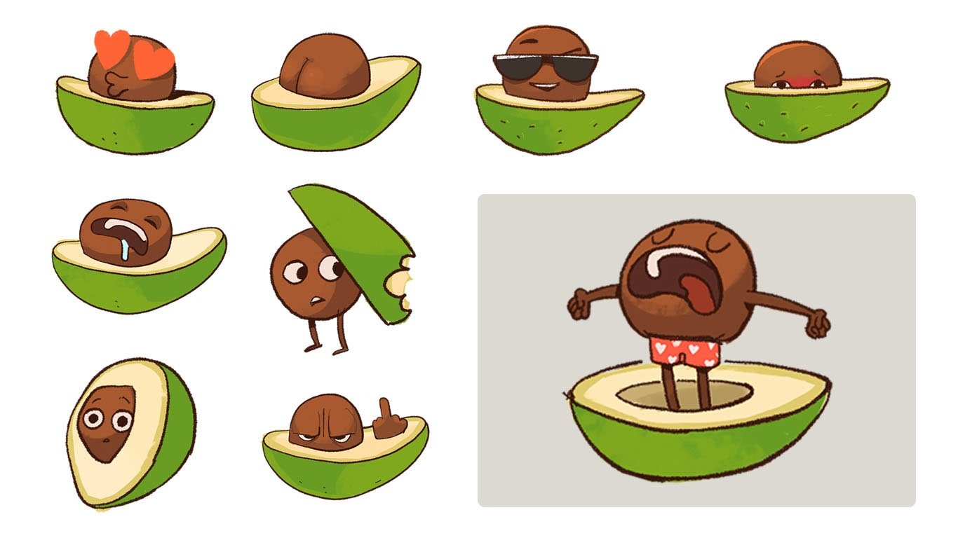 картинки авокадо на торт для распечатки
