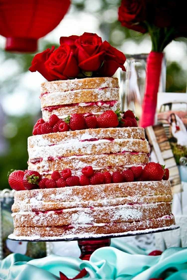 Торт красный бархат с малиновым конфи