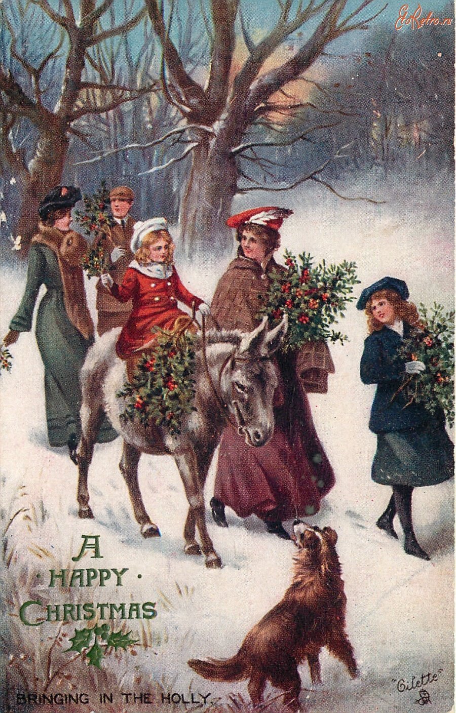 Викторианские открытки с Рождеством