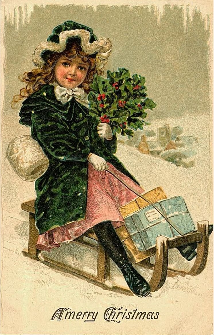 Викторианские Рождественские открытки