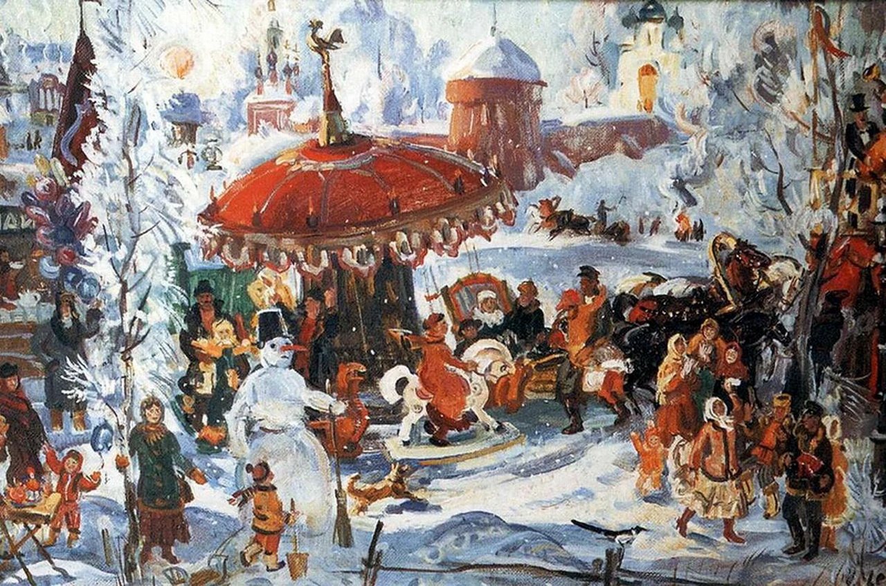 Праздники 16 века в россии. «Масленица», а.н. Бенуа, 1911.