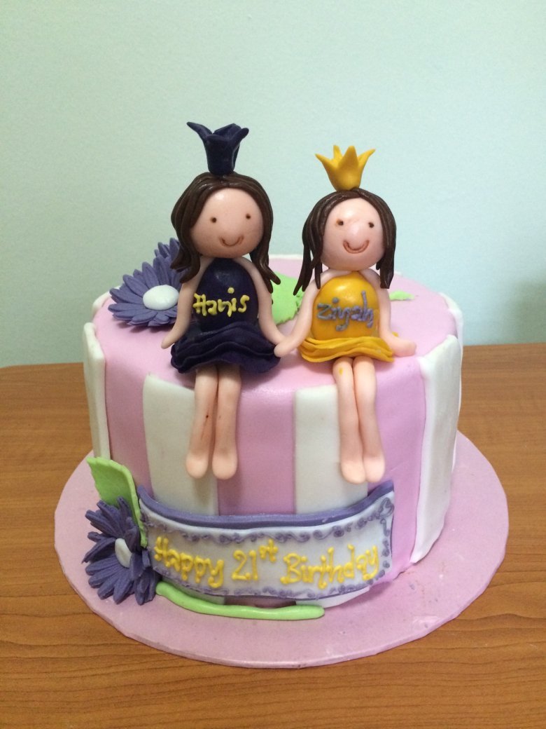 Торт для двух девочек на день рождения