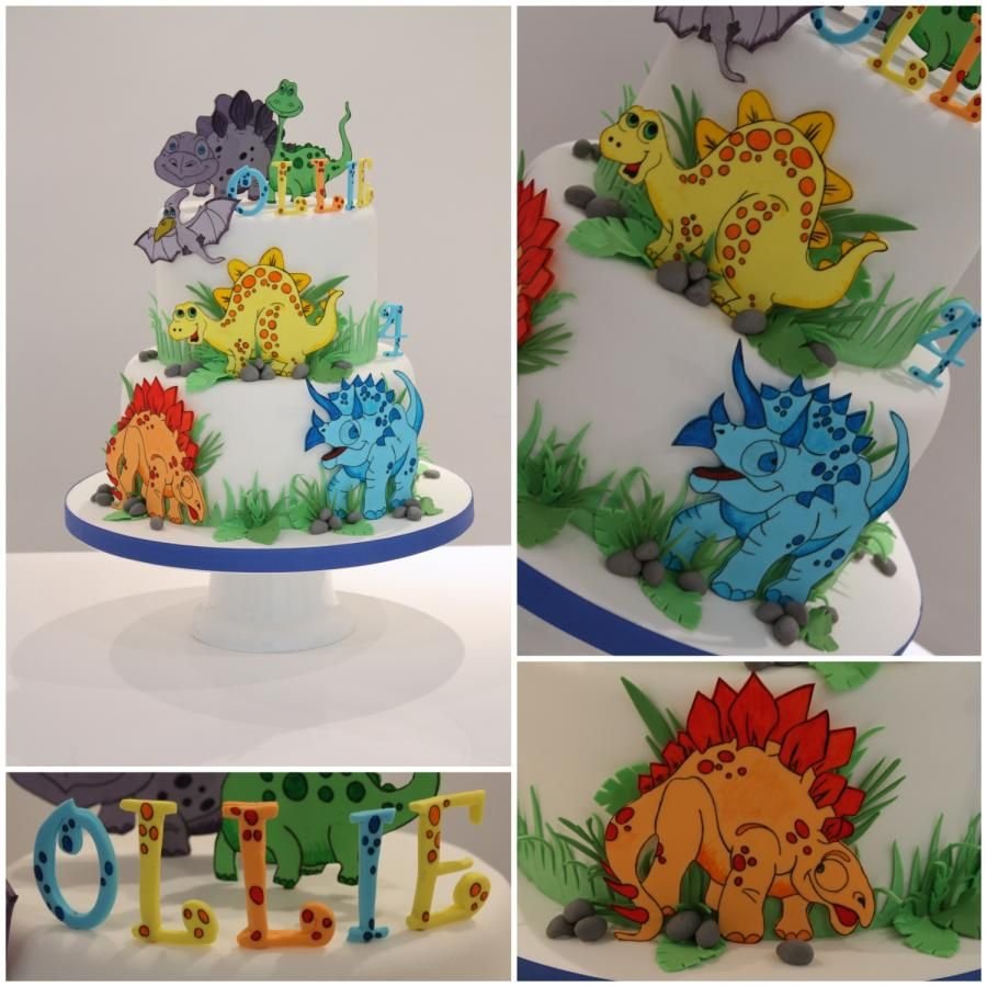 Декор на торт динозавров для детей