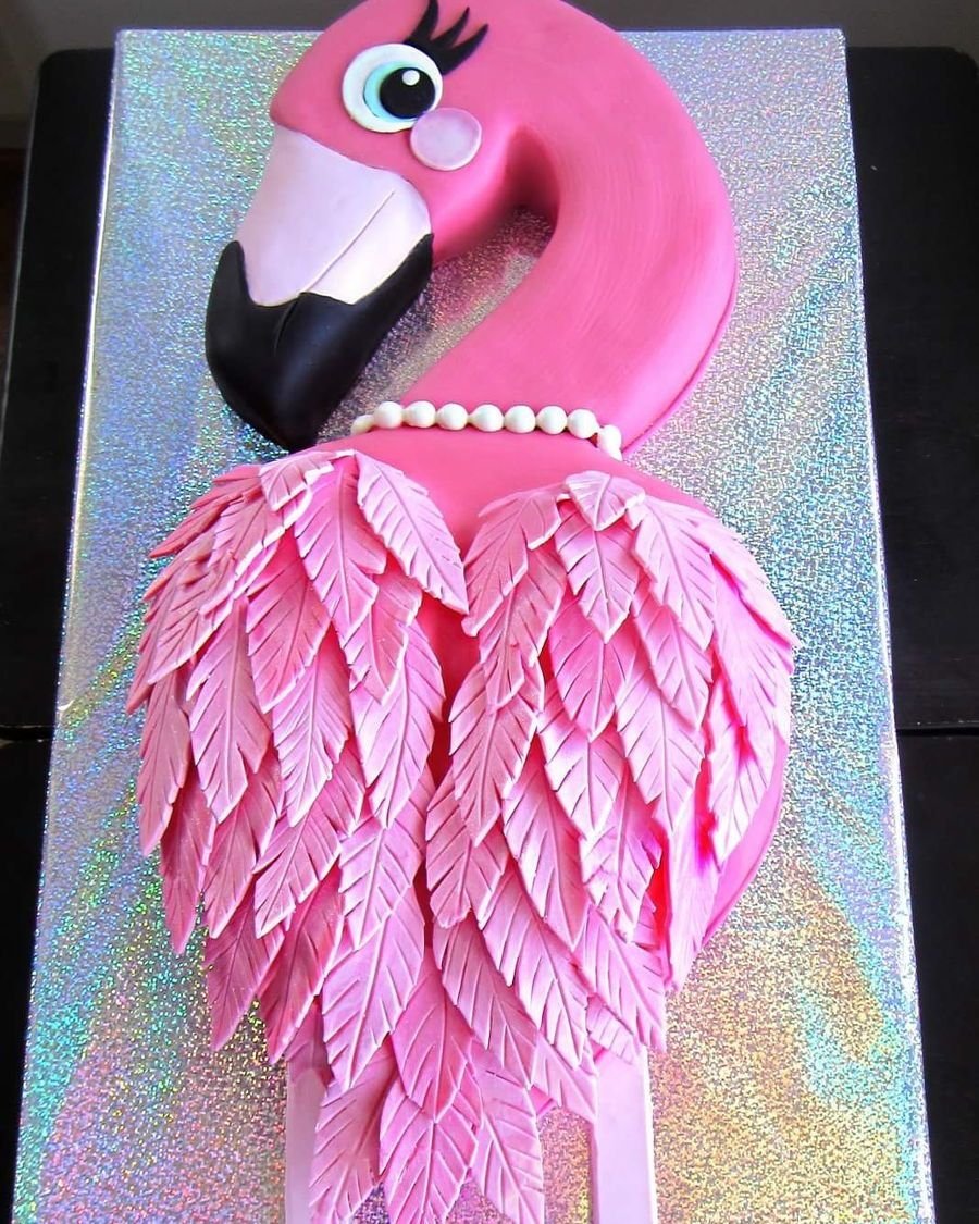 Красивый торт с Фламинго