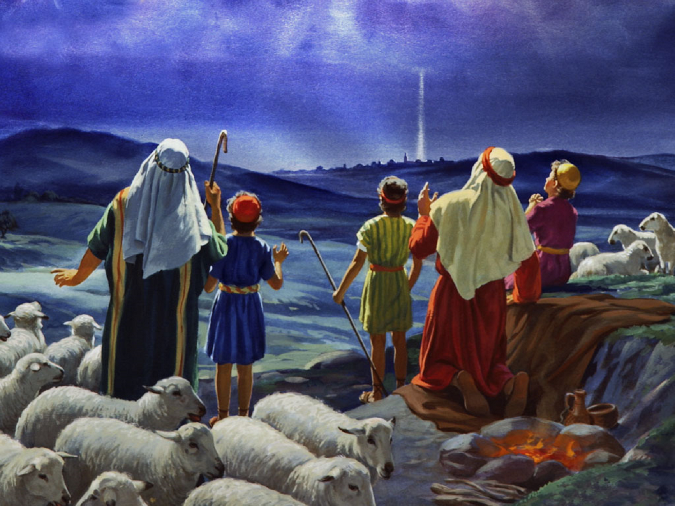 Он закричал пастухам чтобы они скорее. Рождение Иисуса Христа пастухи волхвы. Вифлеемская звезда рождение Иисуса Христа. Рождество Вифлеем волхвы пастухи. Явление ангела Вифлеемским пастухам.