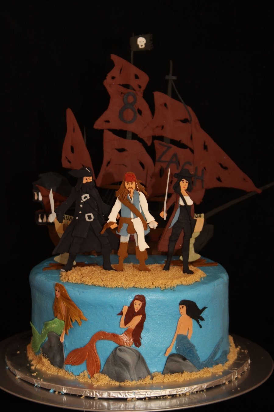 Торт для мальчика в стиле пираты Карибского моря