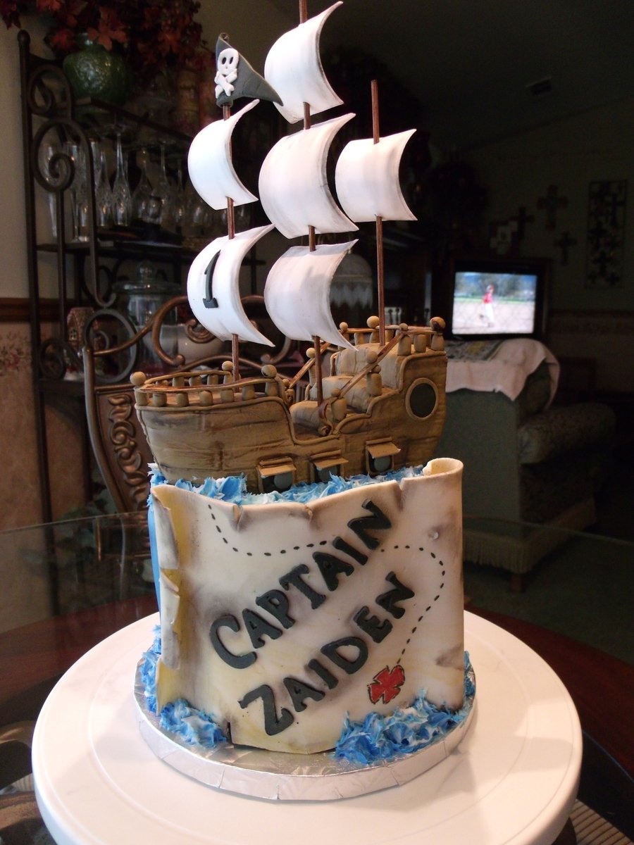 Торт с пиратами для девочки