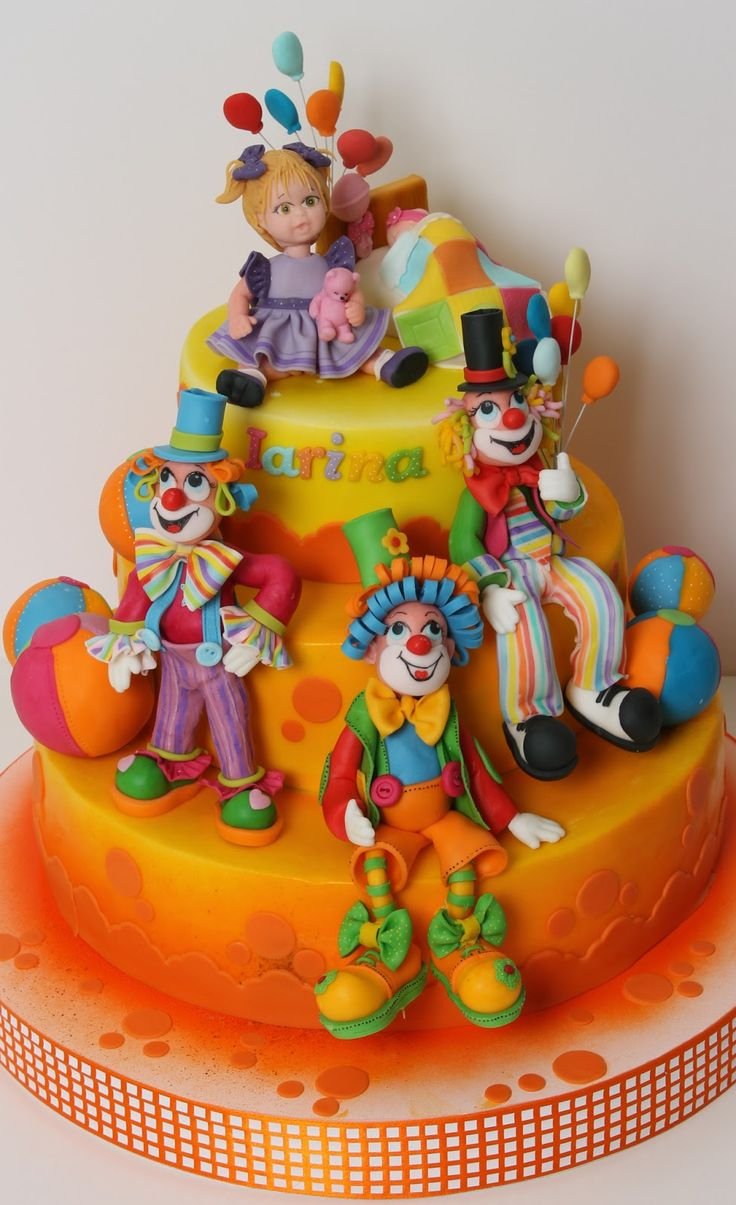 Детский торт с клоуном