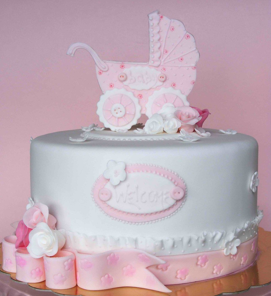 Торт для новорожденной девочки