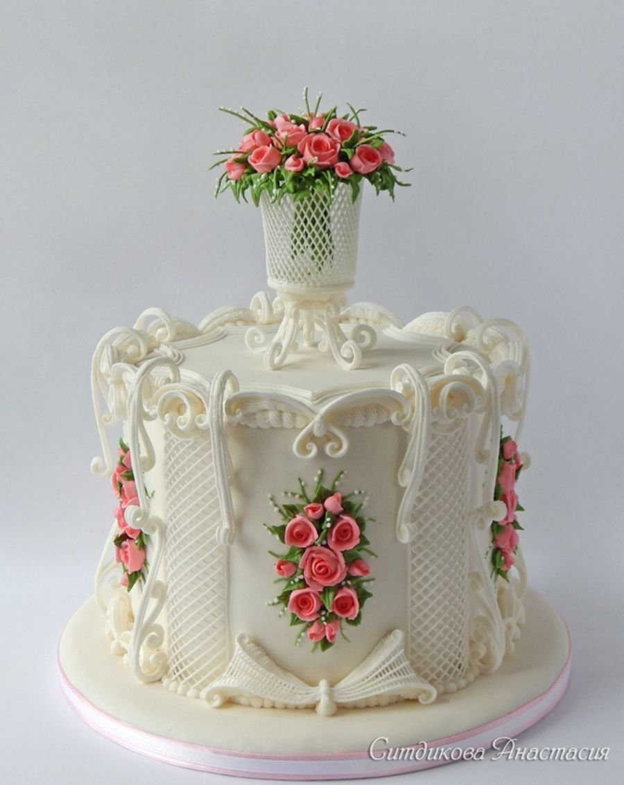 Торт для женщины на день рождения в стиле Барокко