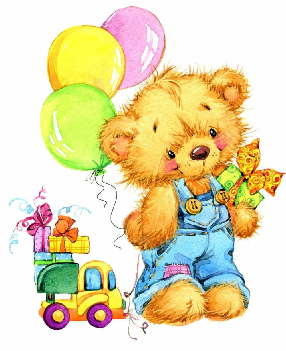 Открытки малышу 2. Мишка на шариках. Детские открытки. Медвежонок с шариками. Медвежонок иллюстрация для детей.