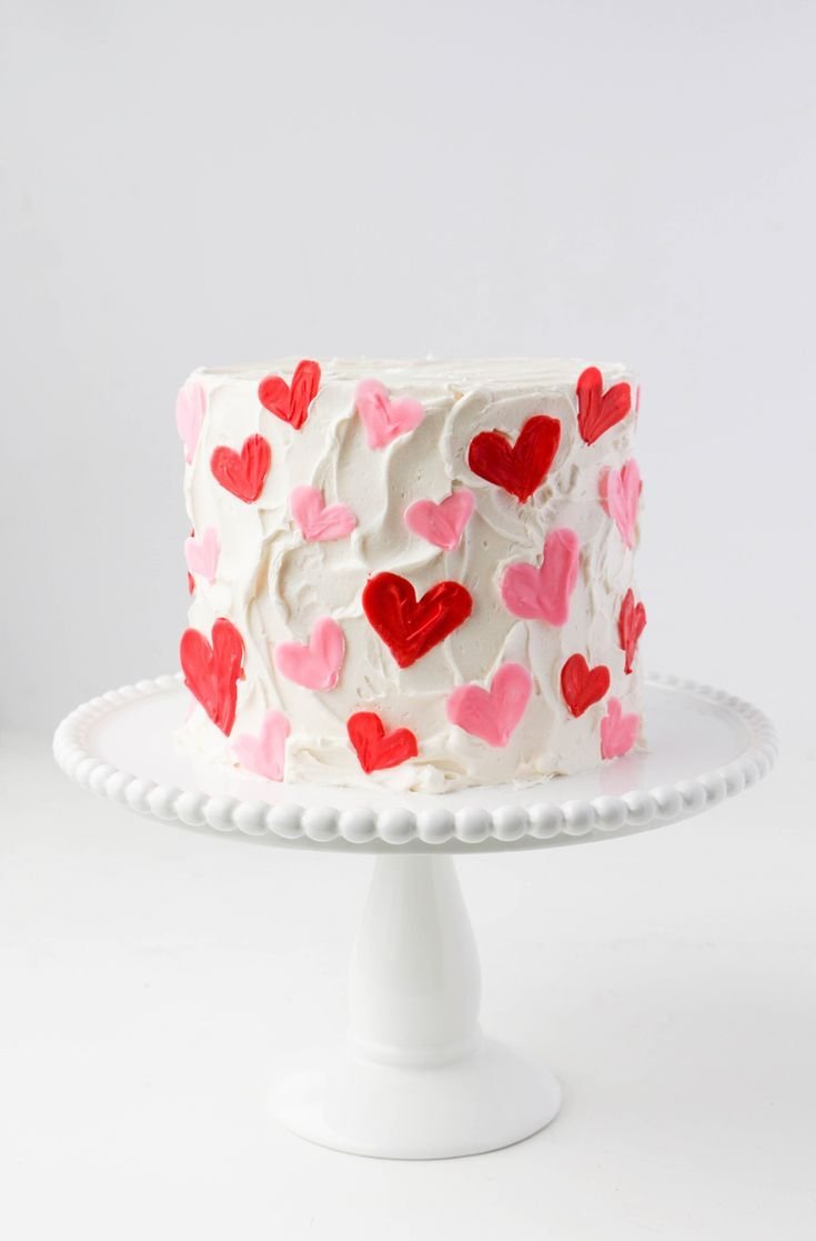 Тортик с сердечками для девочки